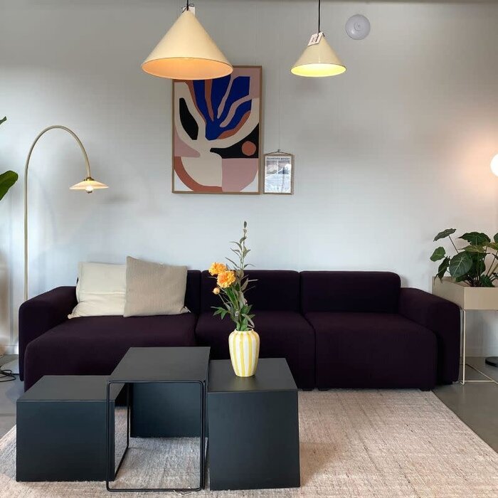 HAY Mags Sofa Low Armrest - Turf Burgundy  - HAY