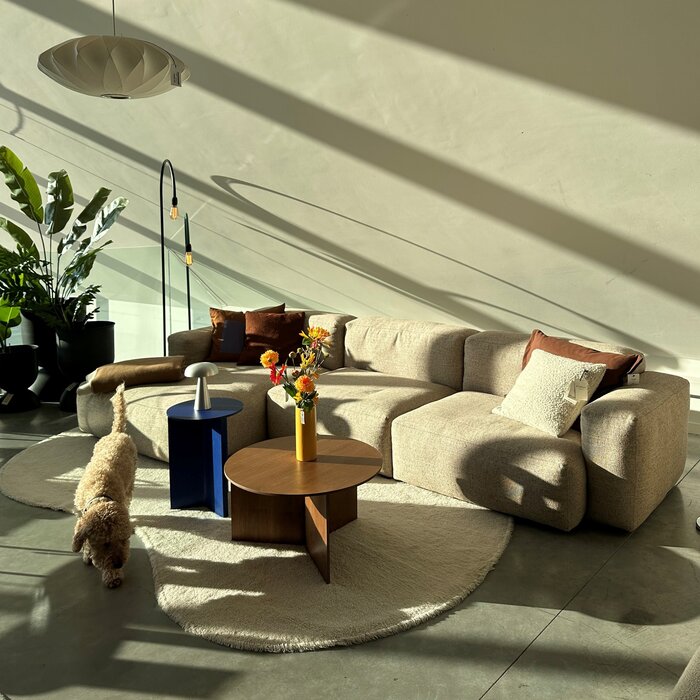 HAY Mags soft low sofa (showroom) - bolgheri left end - beige stikking