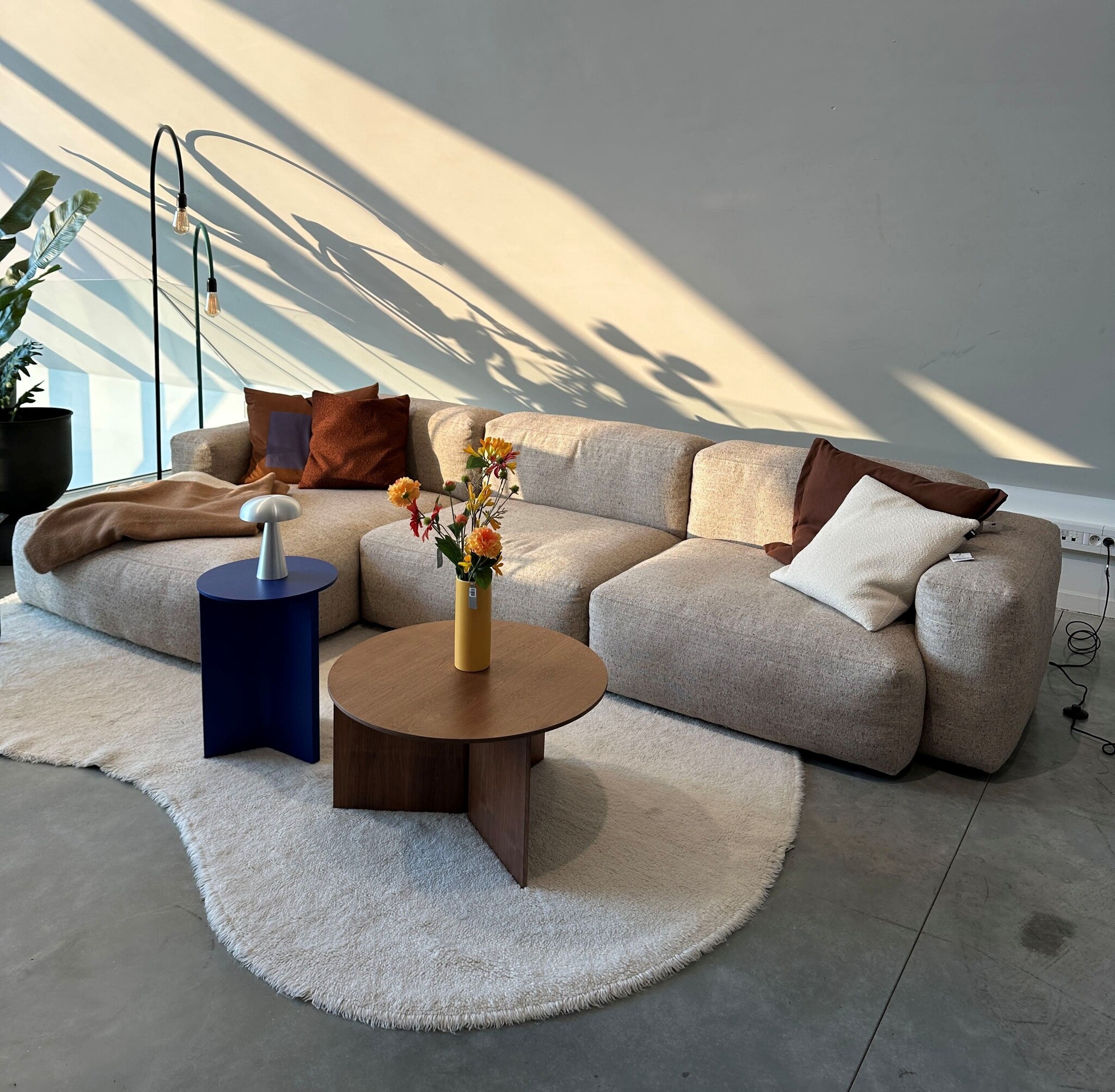 HAY Mags soft low sofa (showroom) - bolgheri left end - beige stikking