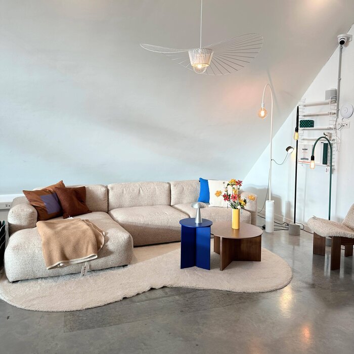 HAY Mags soft low sofa (showroom) - bolgheri left end - beige stikking