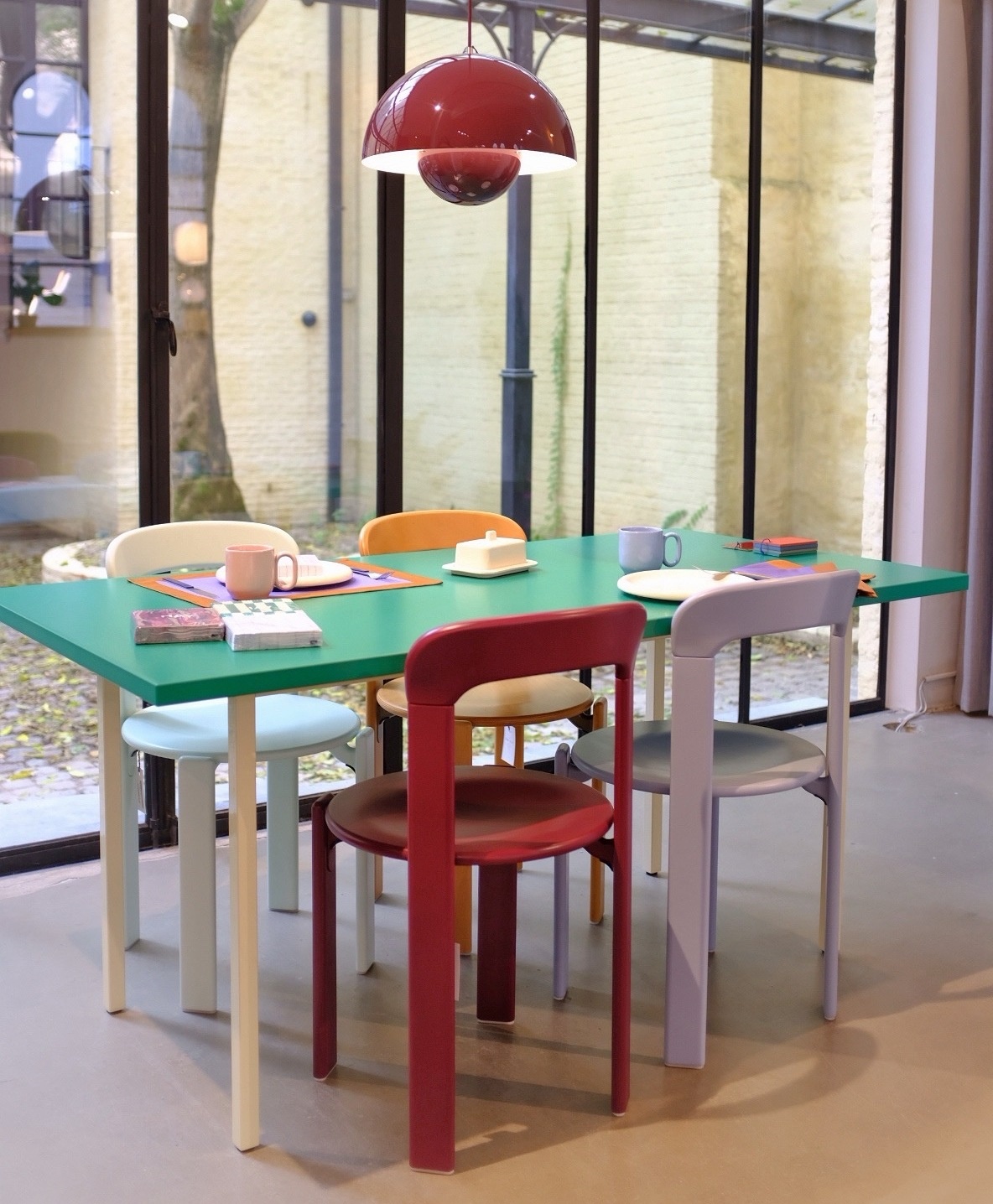 HAY Two-colour table - Green tabletop - HAY