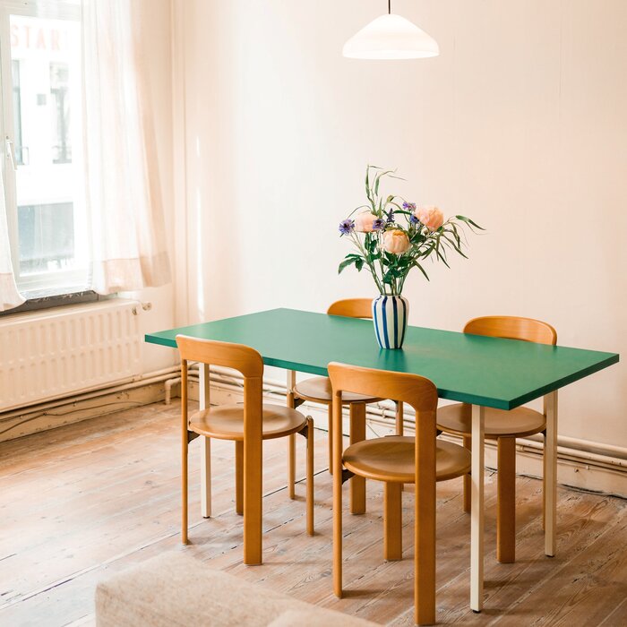 HAY Two-colour table - Green tabletop - HAY