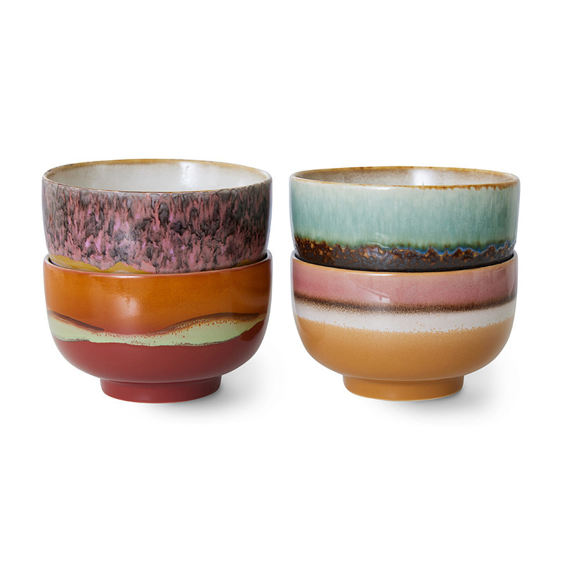 HKliving Noodle Kommen Ø13.5cm (set van 4) - HKliving