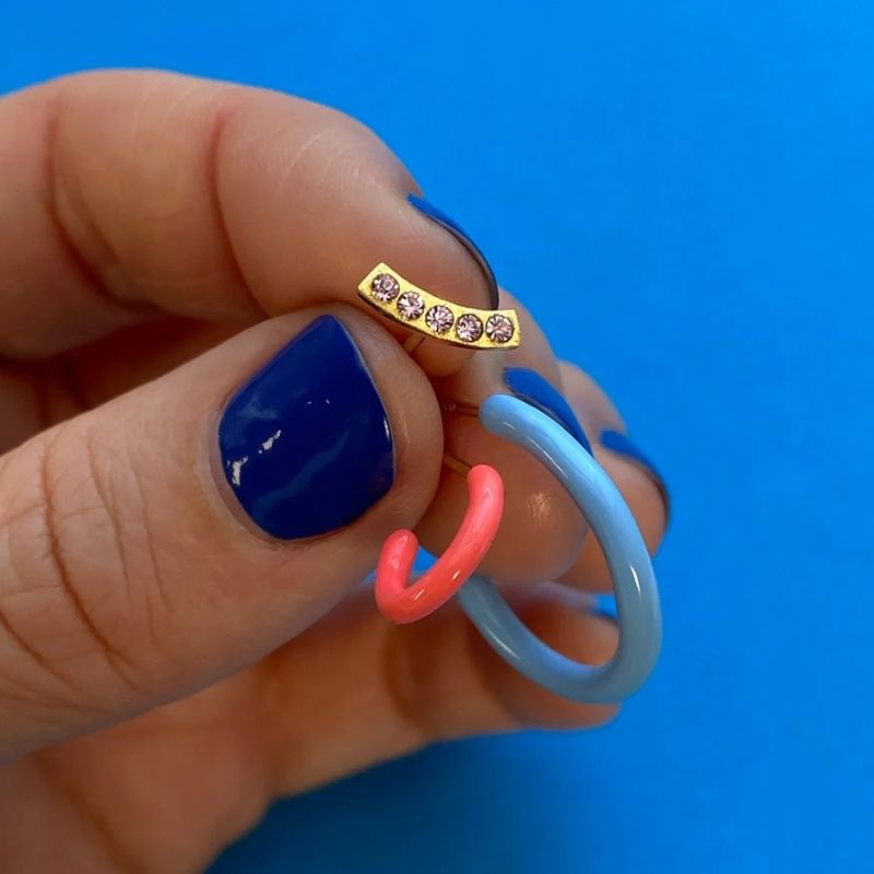 LULU Copenhagen Boucles d'Oreilles Color Hoops (2 pièces) Medium