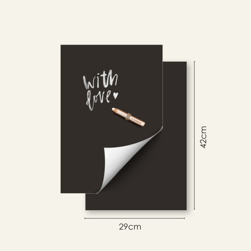 Groovy Magnets Stickers magnétiques tableau noir - set de 2 feuilles (29x42 cm) - Groovy Magnets