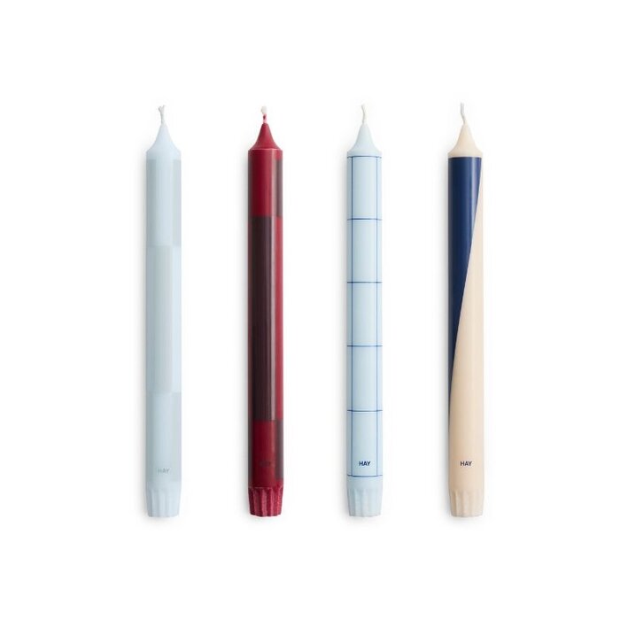 HAY Bougies avec motif (ensemble de 4) – HAY
