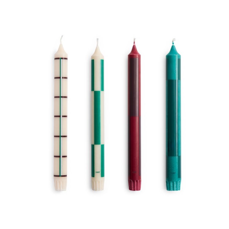 HAY Bougies avec motif (ensemble de 4) – HAY