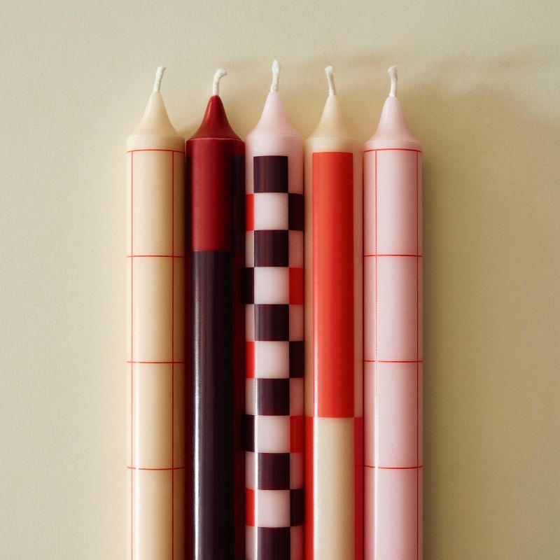 HAY Bougies avec motif (ensemble de 4) – HAY