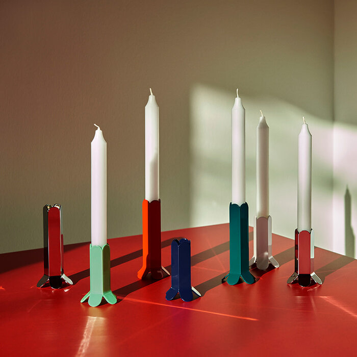 HAY Arcs candleholder S - Chrome - Muller Van Severen