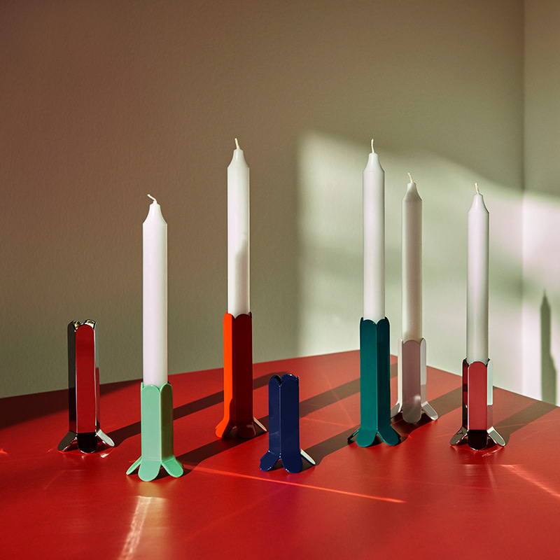 HAY Arcs candleholder S - Chrome - Muller Van Severen