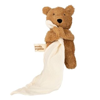 Wooly organic Doudou en mousseline avec peluche