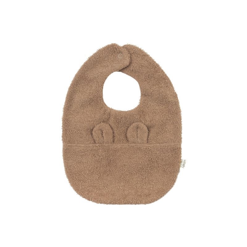 Wooly organic Slabbetje met teddy oortjes - Wooly organic