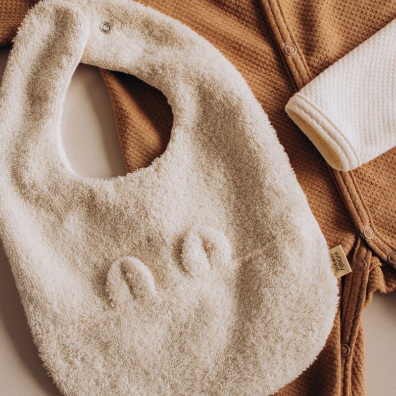 Wooly organic Bavoir avec oreilles teddy - Wooly organic