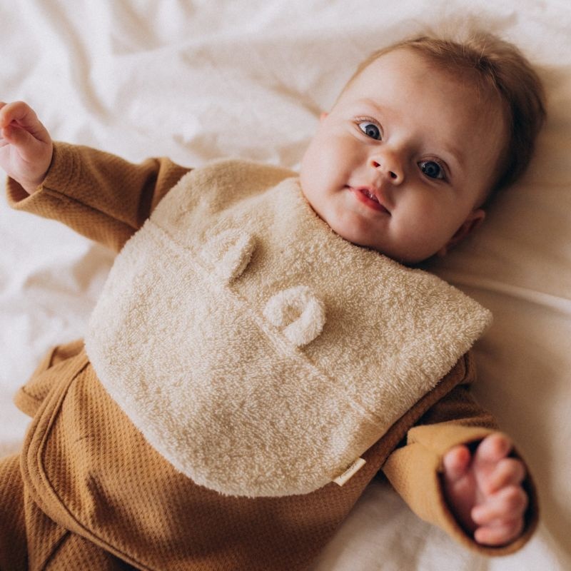 Wooly organic Bavoir avec oreilles teddy - Wooly organic