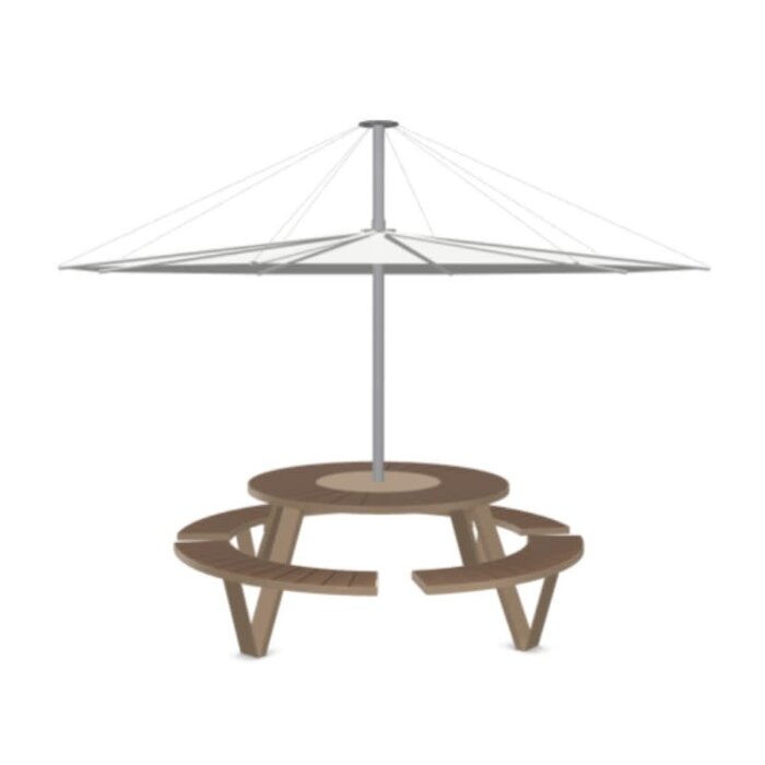 Extremis Pantagruel picknicktafel met parasol - Hellwood - Extremis