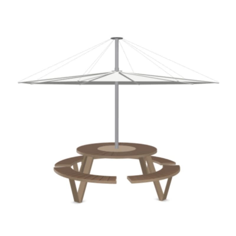 Extremis Table de pique-nique Pantagruel avec parasol - Hellwood - Extremis