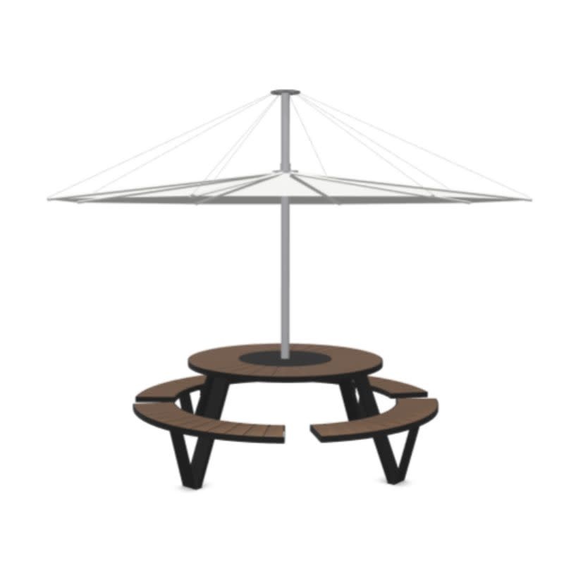 Extremis Pantagruel picknicktafel met parasol - Hellwood - Extremis