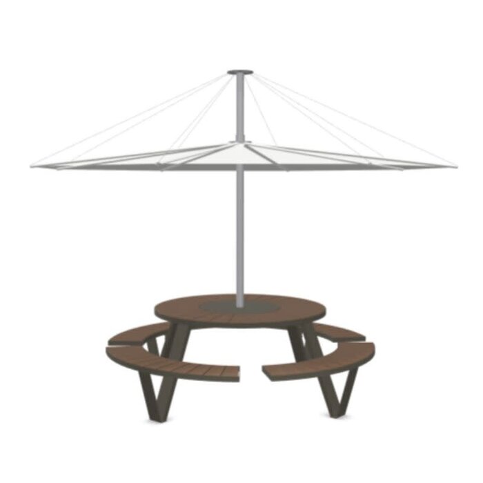 Extremis Pantagruel picknicktafel met parasol - Hellwood - Extremis