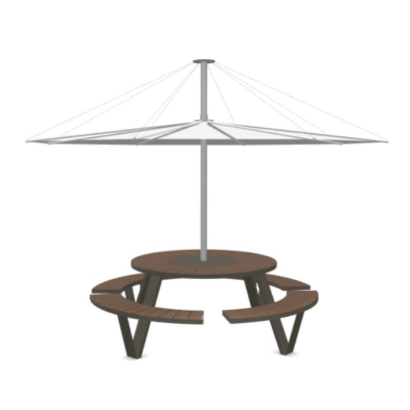 Extremis Pantagruel picknicktafel met parasol - Hellwood - Extremis