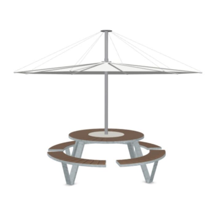 Extremis Pantagruel picknicktafel met parasol - Hellwood - Extremis