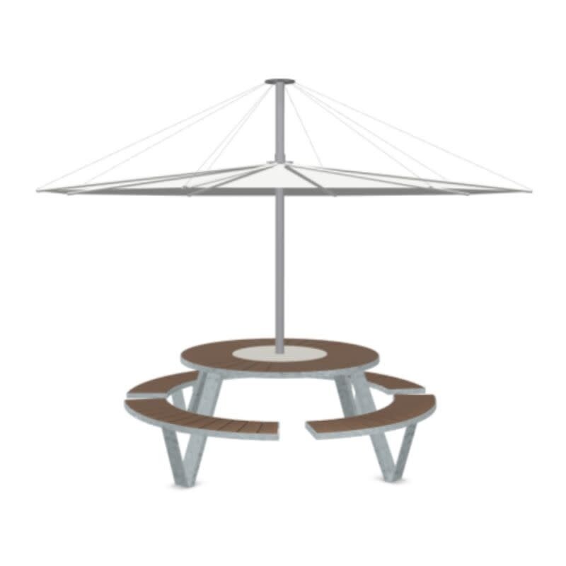 Extremis Pantagruel picnictafel met parasol - Hellwood - Extremis