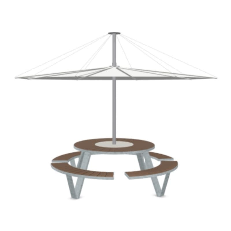 Extremis Pantagruel picnictafel met parasol - Hellwood - Extremis