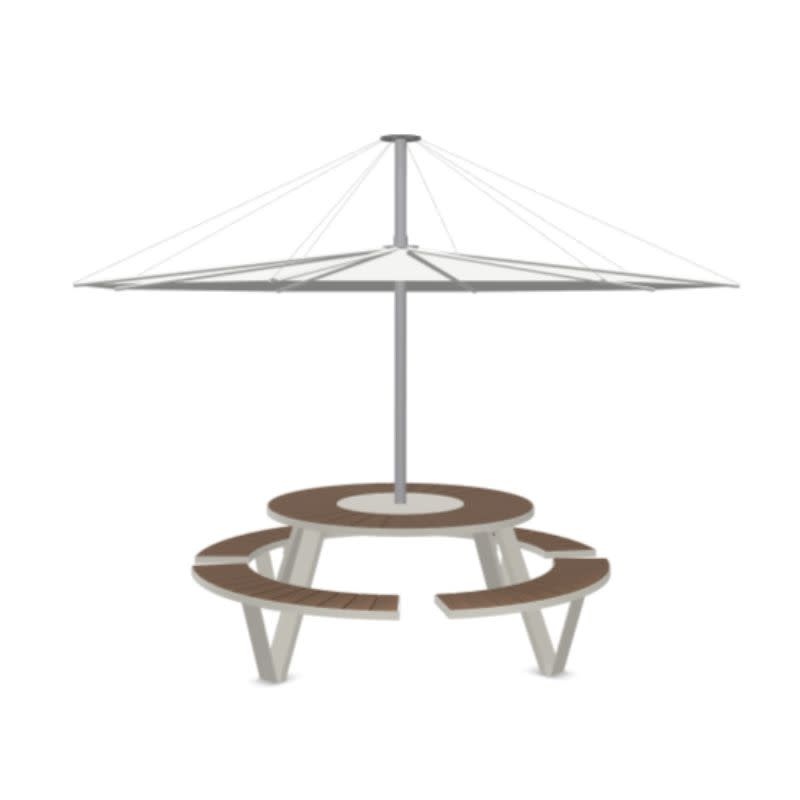 Extremis Pantagruel picknicktafel met parasol - Hellwood - Extremis