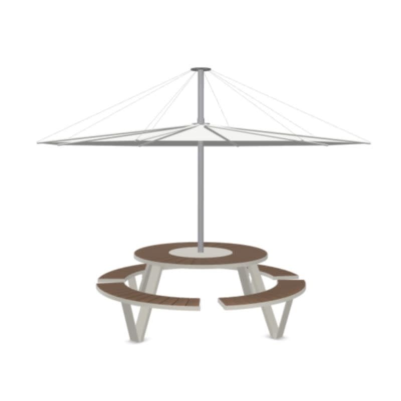 Extremis Pantagruel picnictafel met parasol - Hellwood - Extremis