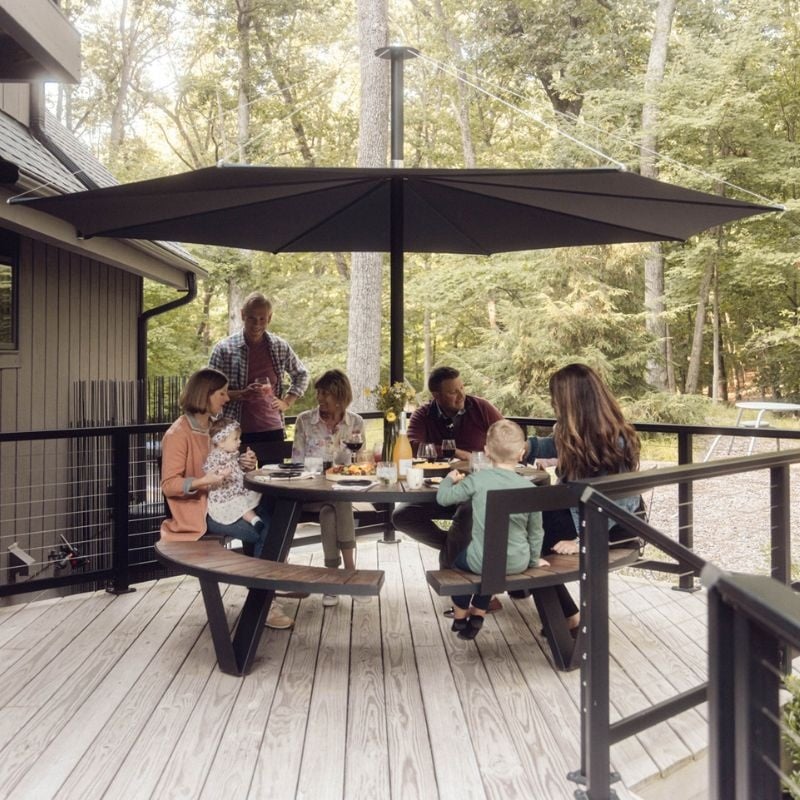 Extremis Table de pique-nique Pantagruel avec parasol - Hellwood - Extremis