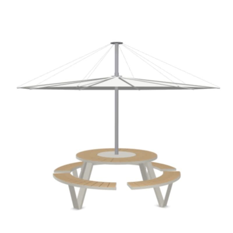 Extremis Pantagruel picnictafel met parasol - Iroko - Extremis