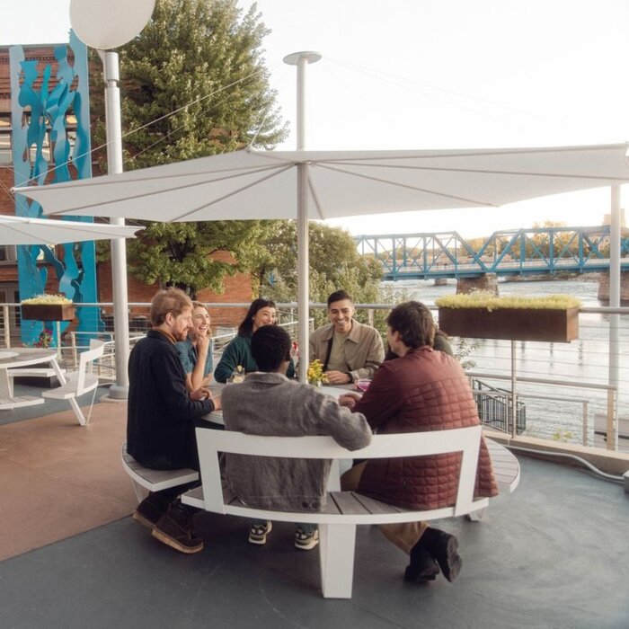 Extremis Pantagruel picnictafel met parasol - Iroko - Extremis