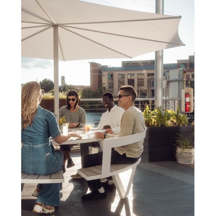 Extremis Table de pique-nique Pantagruel avec parasol - Iroko - Extremis