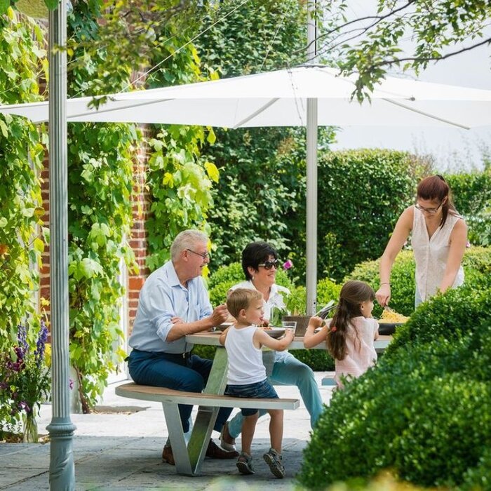 Extremis Pantagruel picnictafel met parasol - Iroko - Extremis