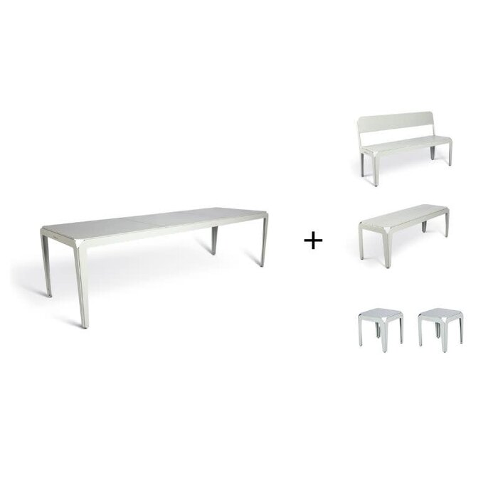 Weltevree Bended set (table de 270 cm + 2 bancs + 2 tabourets) - Weltevree