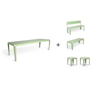 Weltevree Bended set (table de 270 cm + 2 bancs + 2 tabourets)