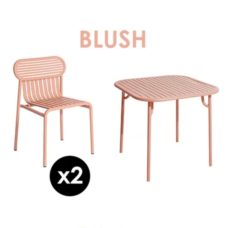 Petite Friture Tuinset 85x85 tafel + 2 stoelen Week-end - Petit Friture