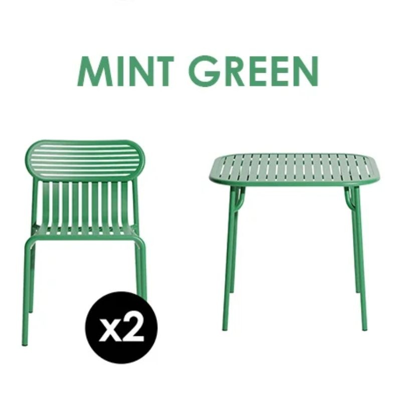 Petite Friture Tuinset 85x85 tafel + 2 stoelen Week-end - Petit Friture