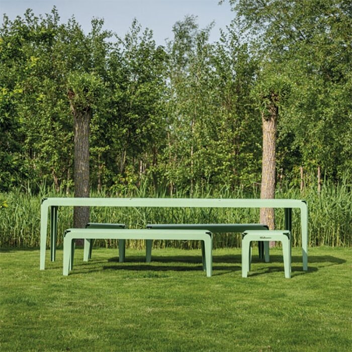 Weltevree Bended set (table de 270 cm + 2 bancs + 2 tabourets) - Weltevree