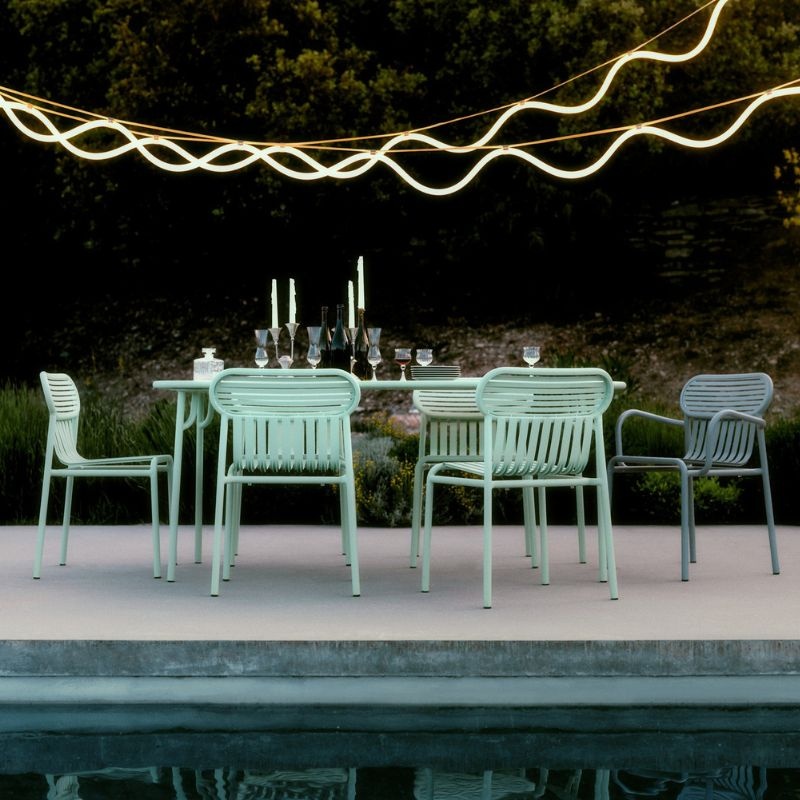 Petite Friture Tuinset 180x75 tafel + 4 stoelen Week-end - Petite Friture