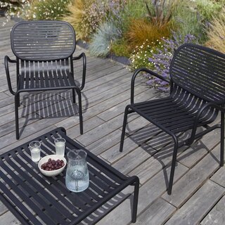 Petite Friture Set de jardin 60x69 table de salon + 2 fauteuils Week-end