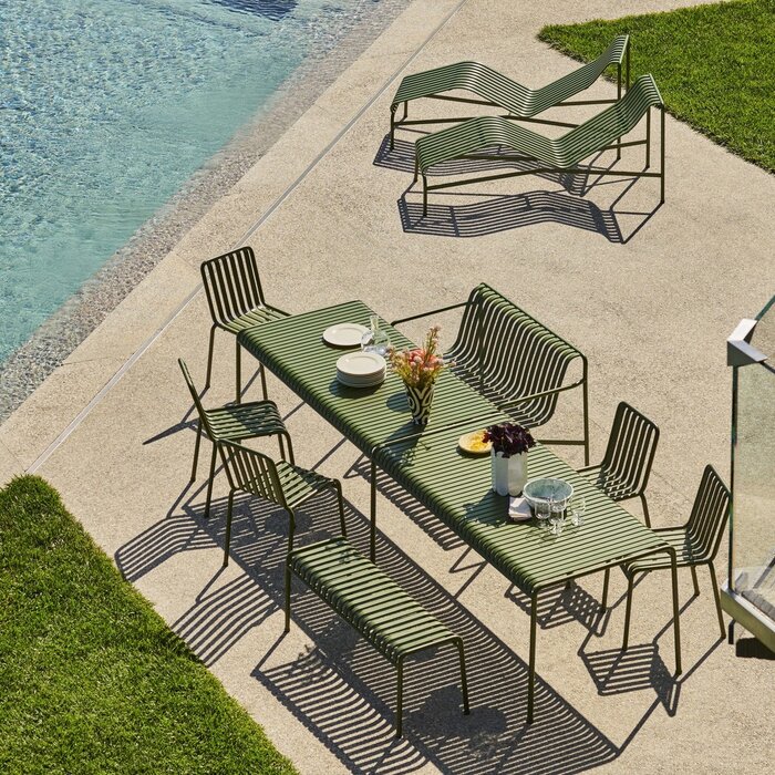 HAY Palissade dining  zitbank met armleuningen - HAY