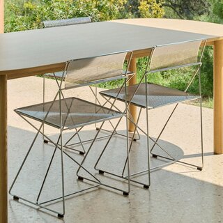 HAY Chaise d'intérieur X-Line - Base chromée