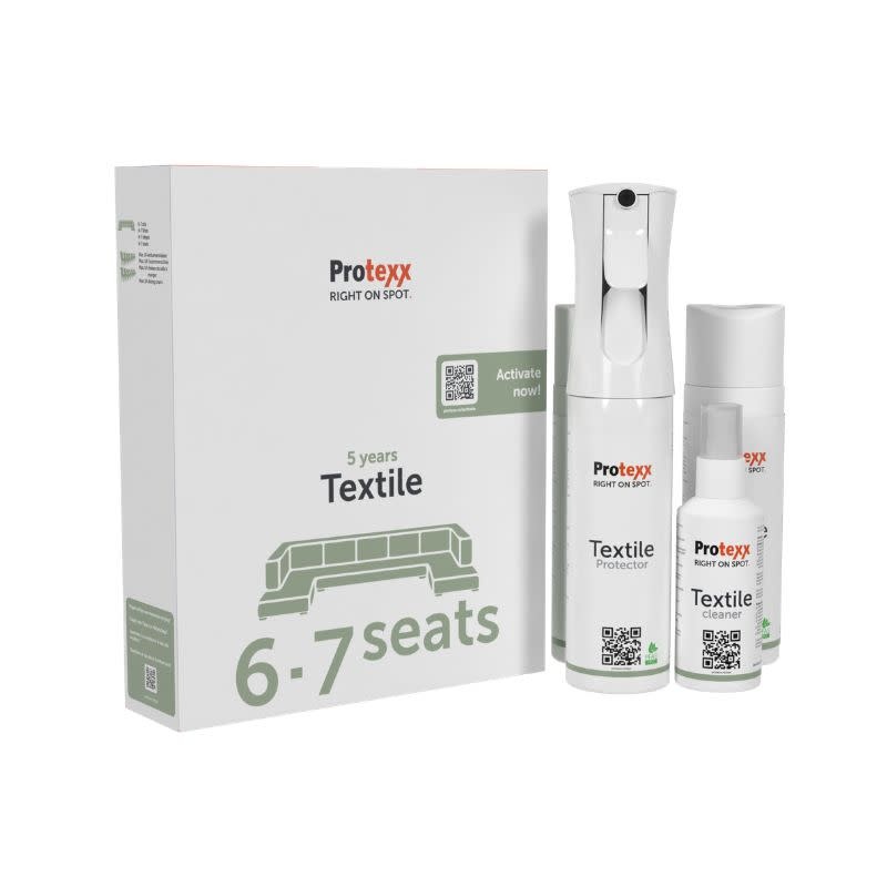 Protexx  Protexx Textile - Canapé d’angle 6/7 places - Service 5 ans