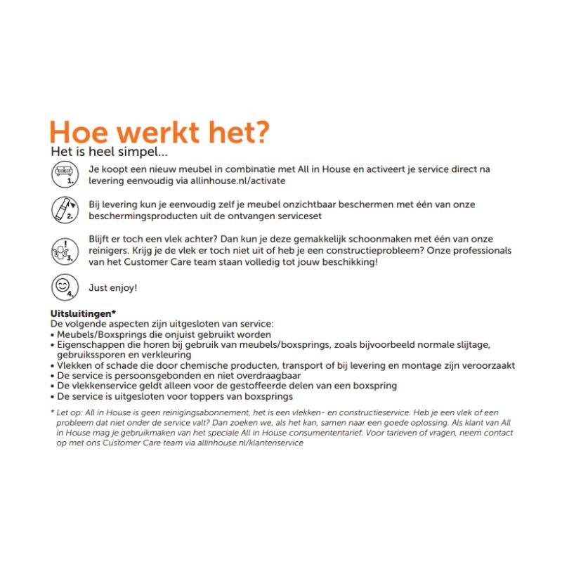 Protexx Protexx Textiel - All in House Service - 1 zit - 5 jaar service