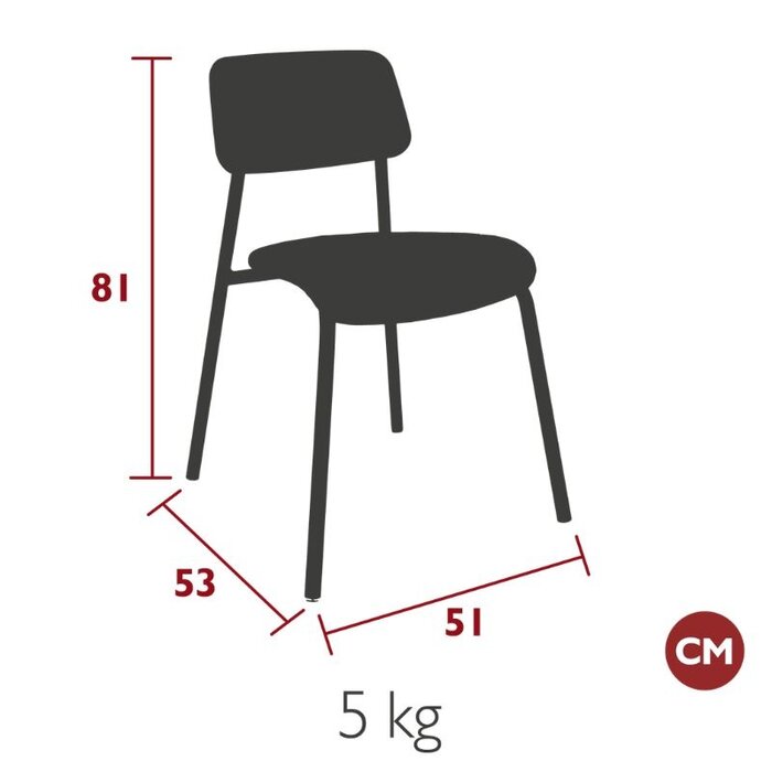 Fermob Studie stoel - Deep Blue/Sprinkled Blue - Fermob