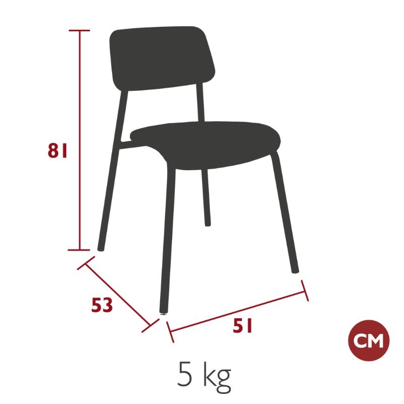 Fermob Chaise Studie - Deep Blue/Sprinkled Blue - Fermob