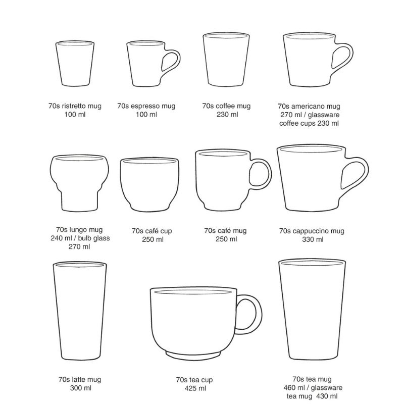 HKliving Tasses à cappuccino (lot de 4) - HK Living