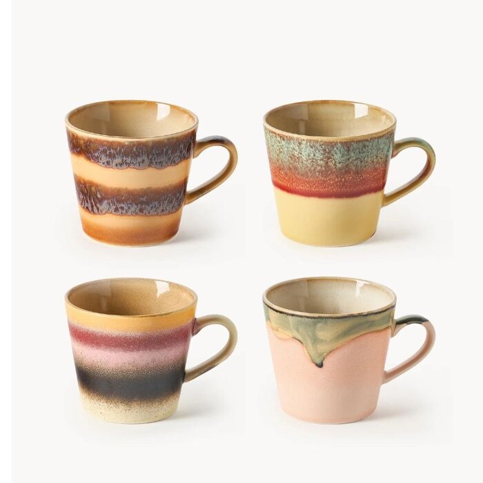 HKliving Cappuccino koffietassen (sets van 4) - HK Living