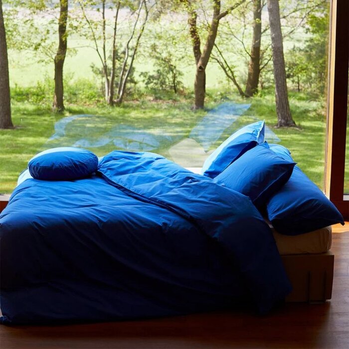 Suite702 Kobaltblauw percale dekbedovertrek 240x220 cm - Suite702