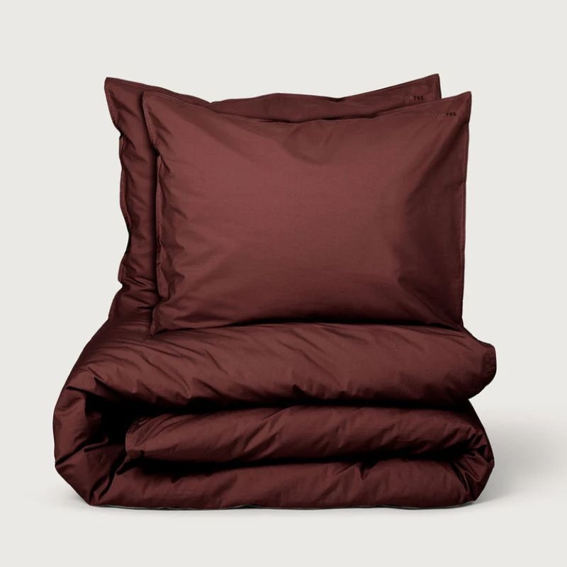 Suite702 Housse de couette en percale Brique Red 240x220 cm - Suite702